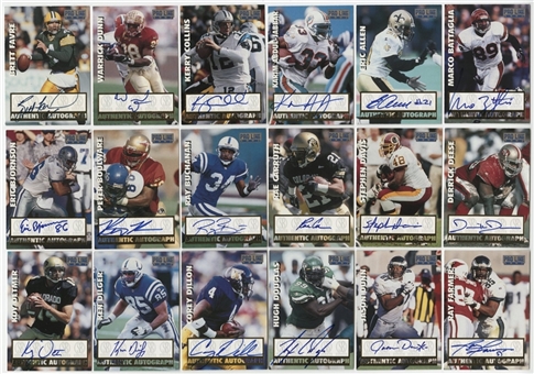 1997 Pro Line Autographed Cards Lot of 46 including Brett Favre (46)